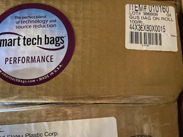 (Case of 100) 1.5 mil 44" x 36" x 80" Gusseted Poly Bags (NEW)