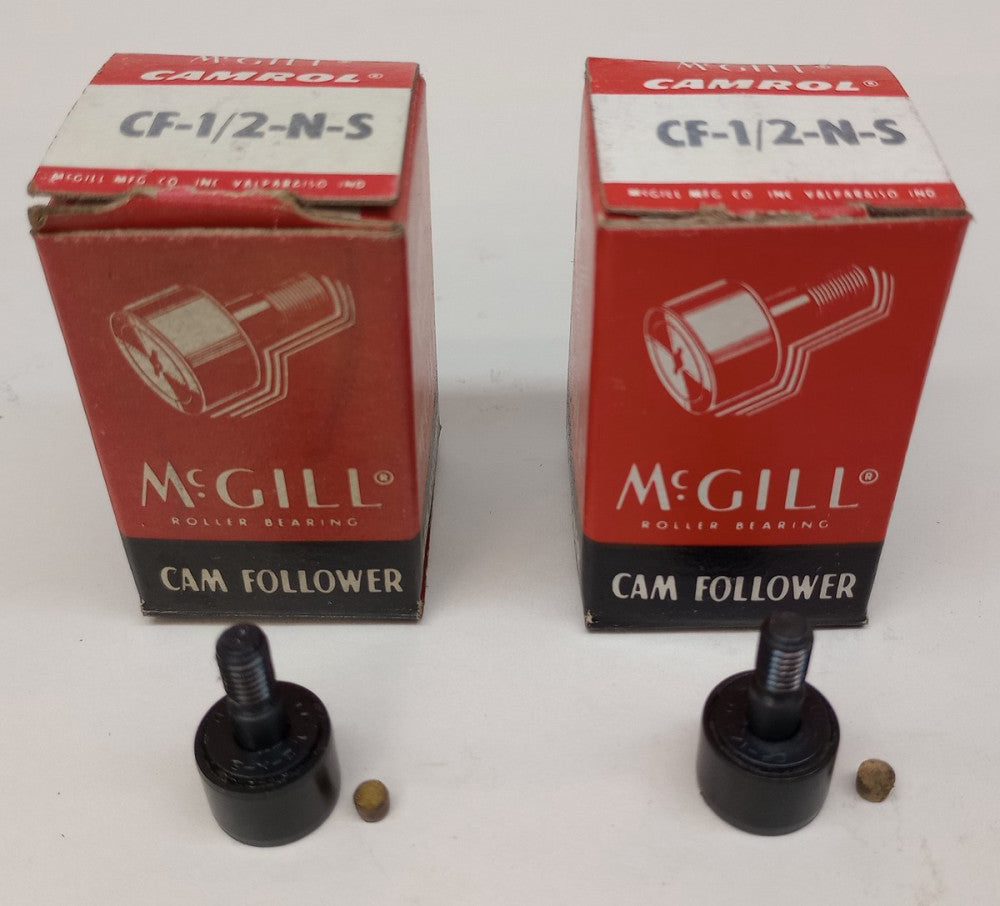 McGill CF-1/2-N-S Cam Follower 1/2" Roller OD 0.3438 Roller Width (Pack of 2)