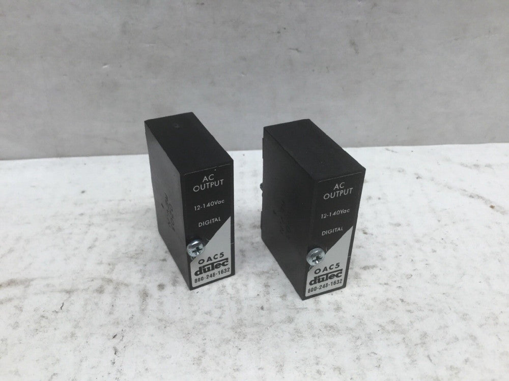 duTec OAC5 AC OUTPUT Module, Digital, 12-140 Vac (Lot of 2)