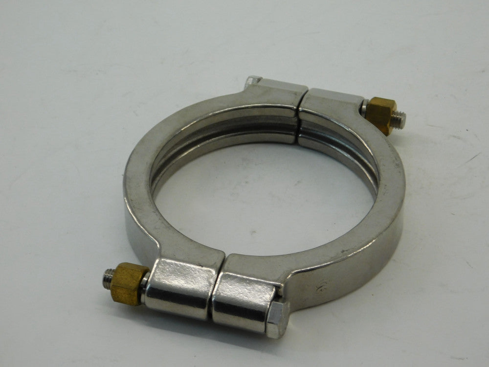 4-1/4" Stainless Steel Sanitary Pump Clamp - NEW Surplus!
