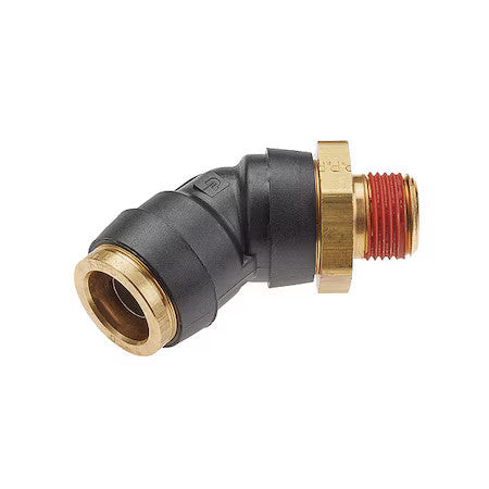 Legris Vs379ptcr-10-6 Swivel Elbow, Brass, Black