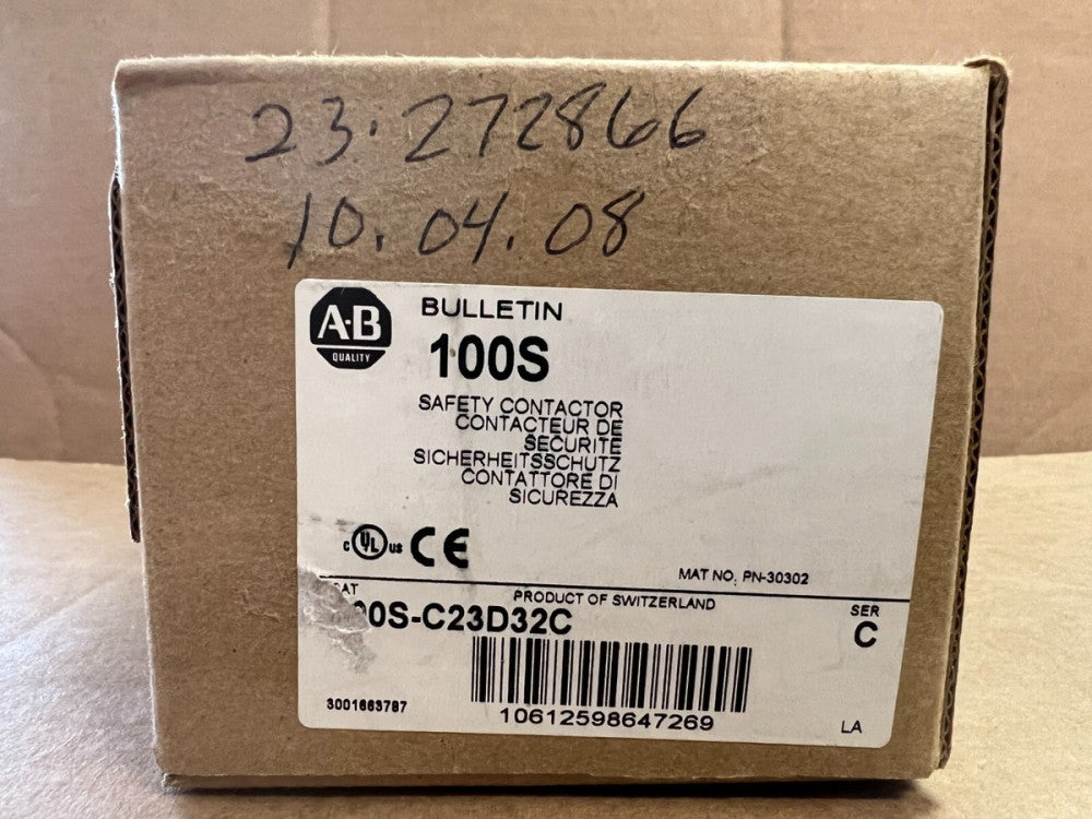 ALLEN BRADLEY, 100S-C23D32C, Safety Contactor, 23A MAKE OFFER!