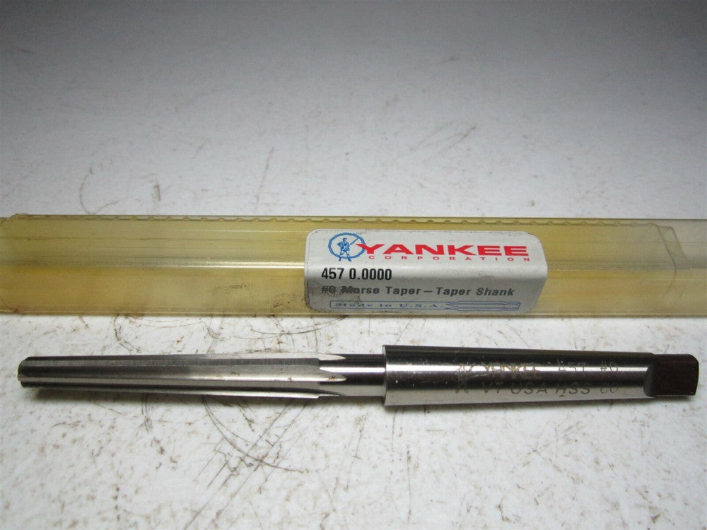 Yankee (457) 0.00 Diam #0 Morse Taper-Straight Shank 6 Flute Straight Fl Reamer