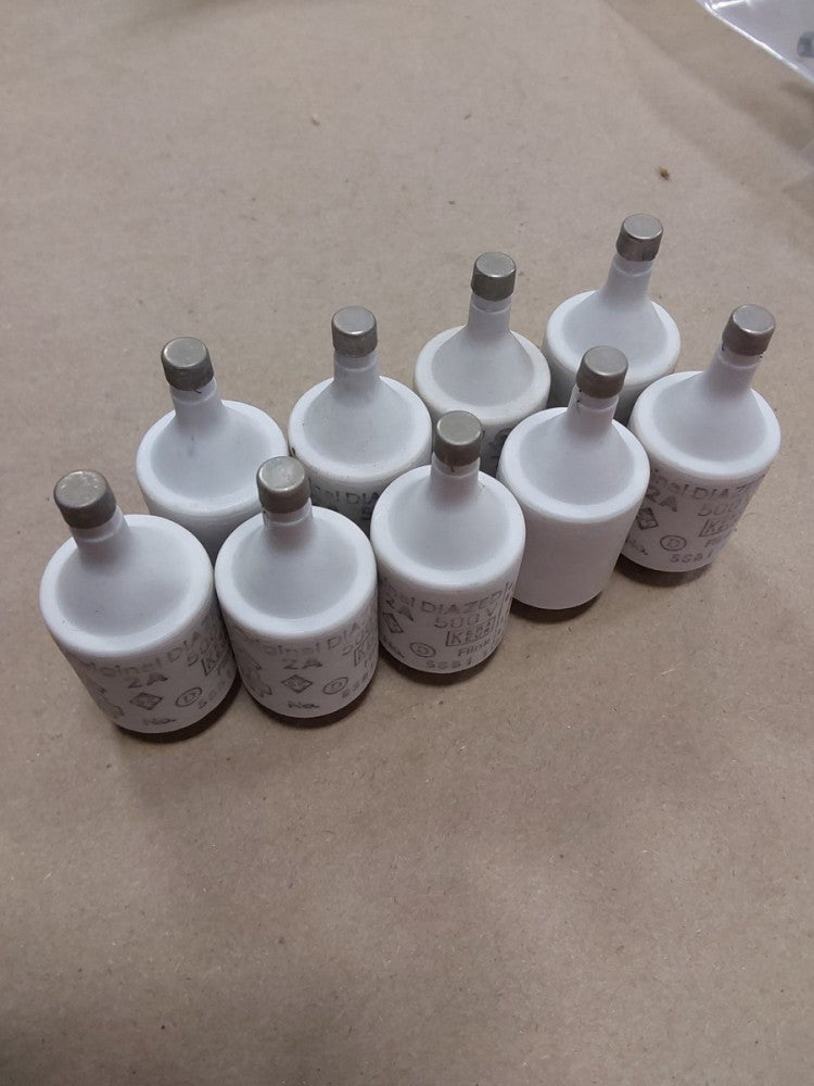 Siemens 5SB1 11 Fuse 2A 500V Original Diazed, Lot Of 9