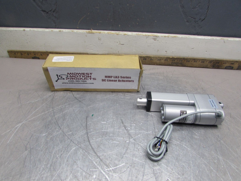 NEW! MIDWEST MOTION  MMP LA3-24V-30-A-50-P-IP69K, DC LINEAR ACTUATOR, 24V, 1.97"