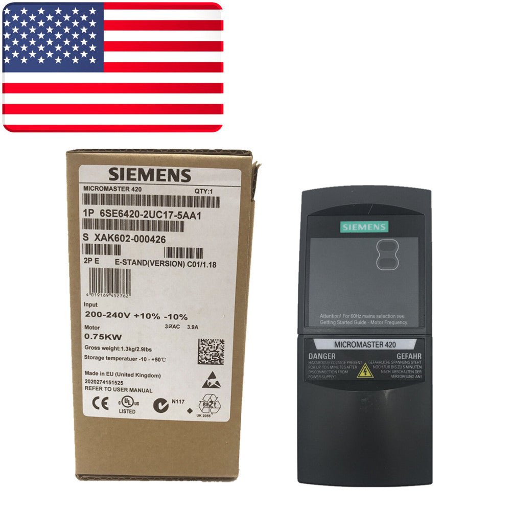 SIEMENS 6SE6420-2UC17-5AA1 MICROMASTER 420 FREQUENCY INVERTER PLC MODULE  - US