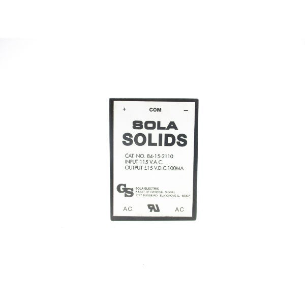 SOLA ELECTRIC 84-15-2110 115VAC NSNP