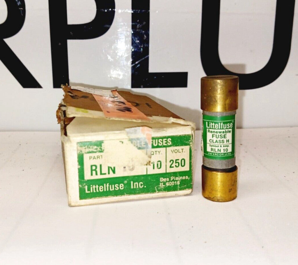 10) NEW LITTELFUSE RLN-10 10 AMP RENEWABLE FUSE 250 VAC  LOT OF 10