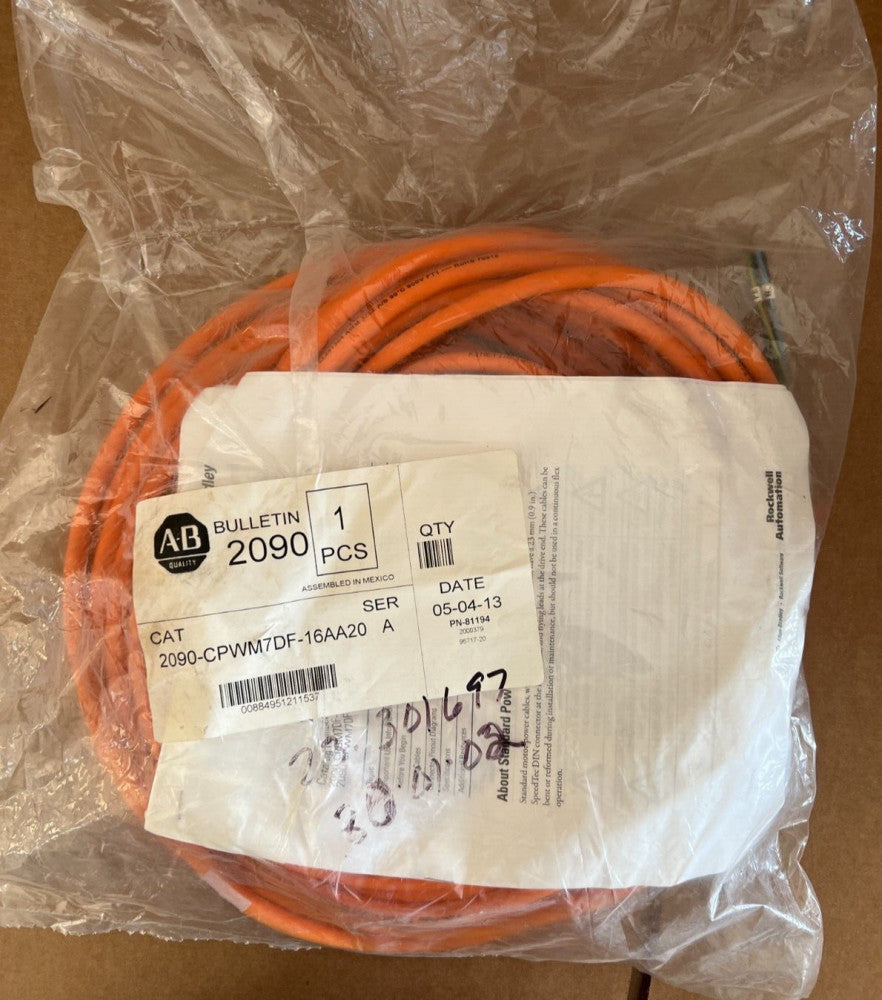 ALLEN BRADLEY, 2090-CPWM7DF-16AA20,  SERIES A, MOTOR POWER CABLE 20M MAKE OFFER!