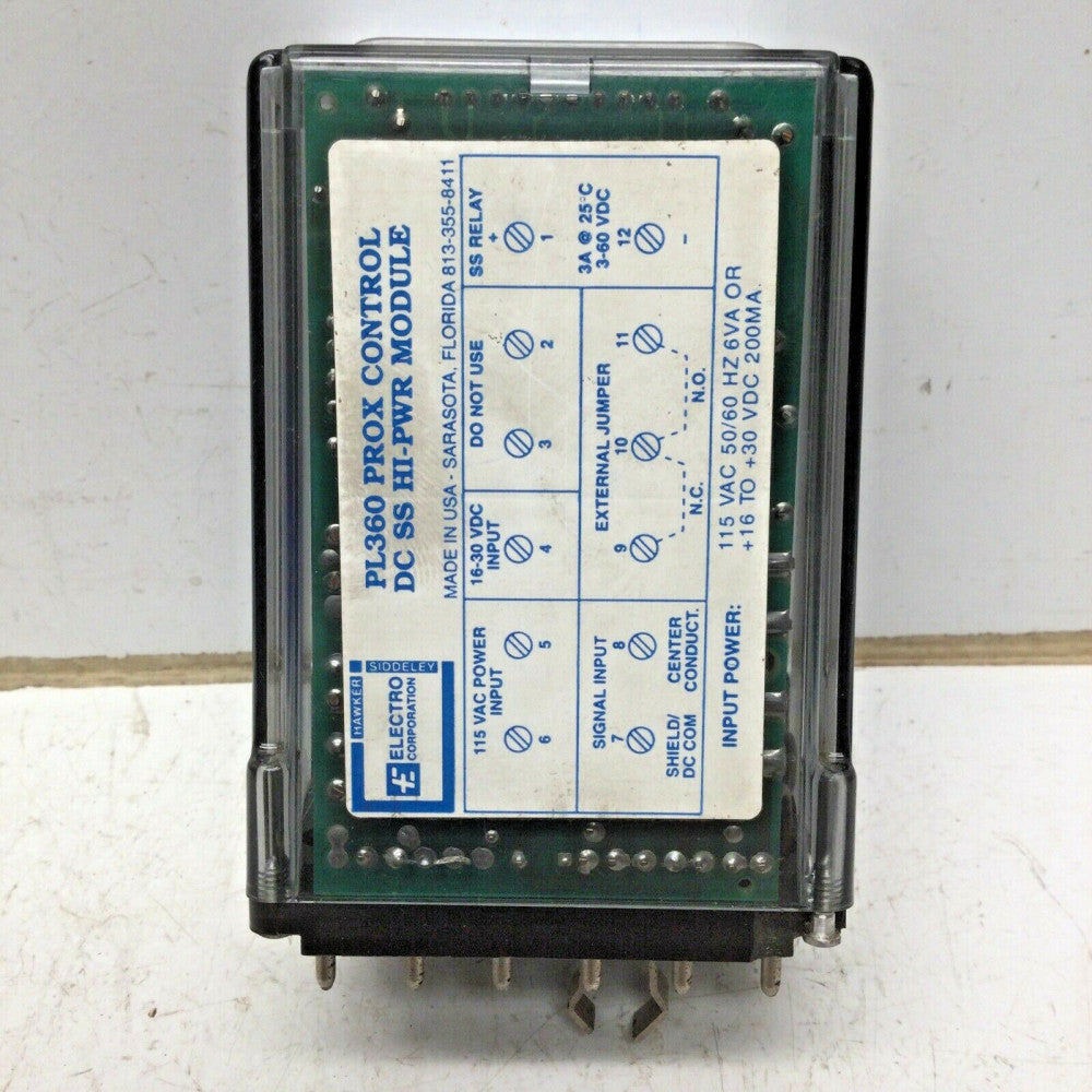 Electro Corp PL360 Amplifier Prox Control DC SS Hi-Power Module 16-30VDC 115VAC