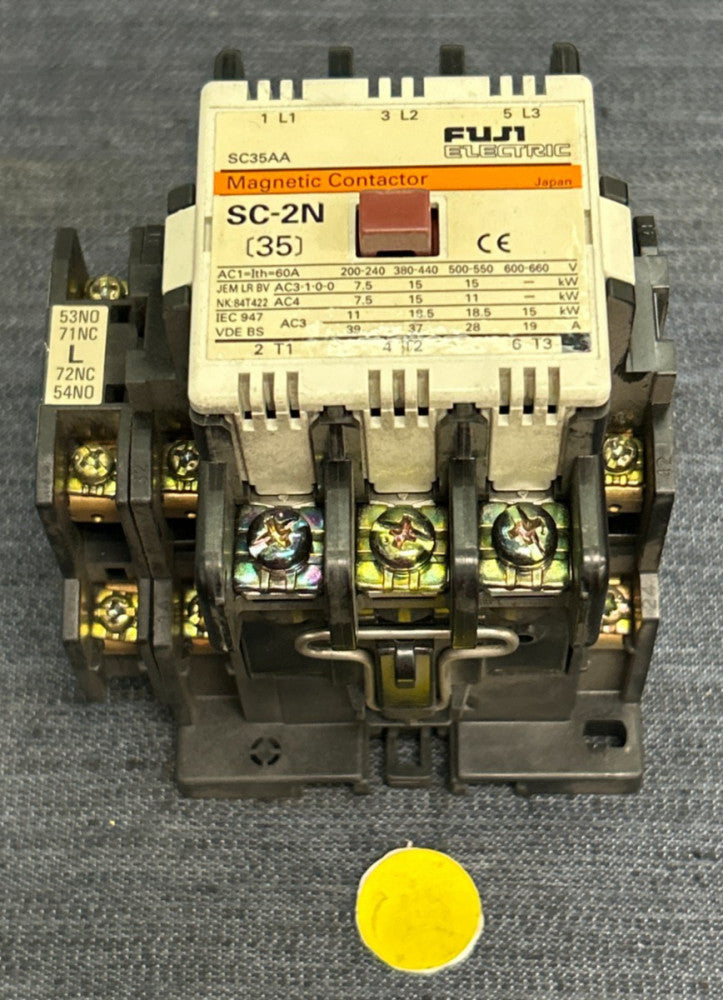 FUJI ELECTRIC MAGNETIC CONTACTOR SC-2N W/AUXILIARY CONTACT SZ-1N/AL2
