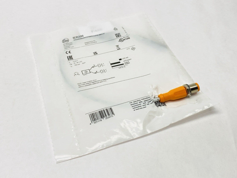 IFM IER206 Inductive Full Metal Sensor M8 IEB2002BARKG/AM/SC/UP/0,3M/US/