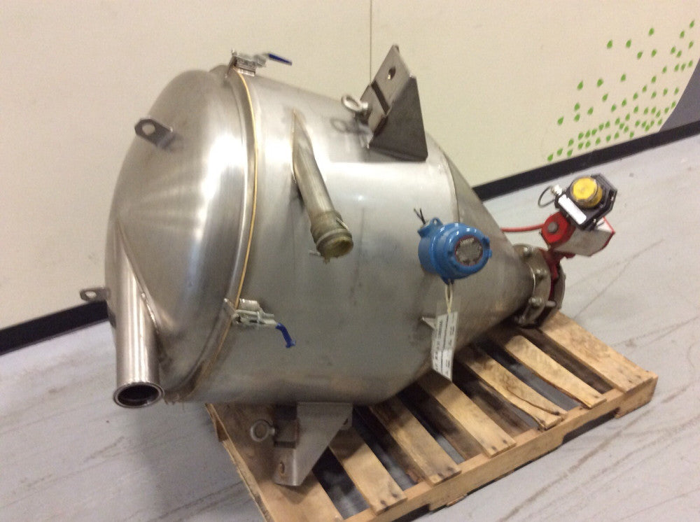 Stainless Steel Hang Mount Batch Hopper w/ Dome top Cover, 6" Butterfly Valve