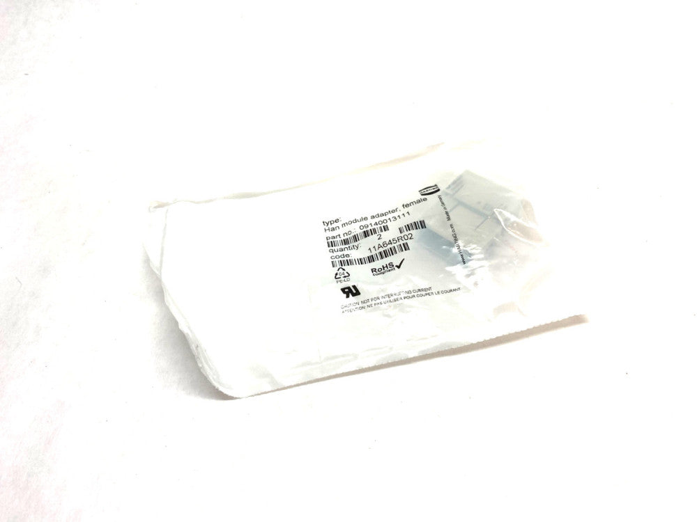 Harting 09140013111 Han Gigabit Cat 7A Module Adapter Female PKG OF 2
