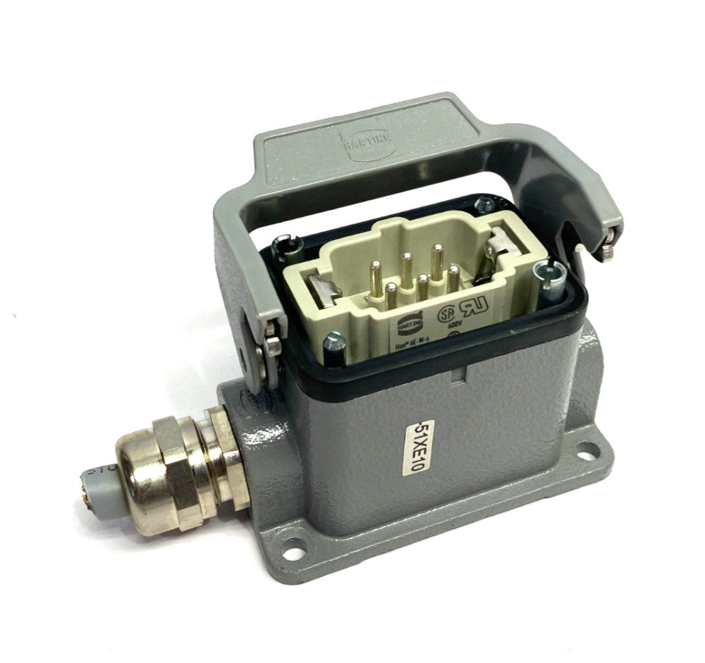Harting 19300061250 Han 6 B-Base Surface-LC 1 Lever 1xM20 w/ 09330062601 Insert