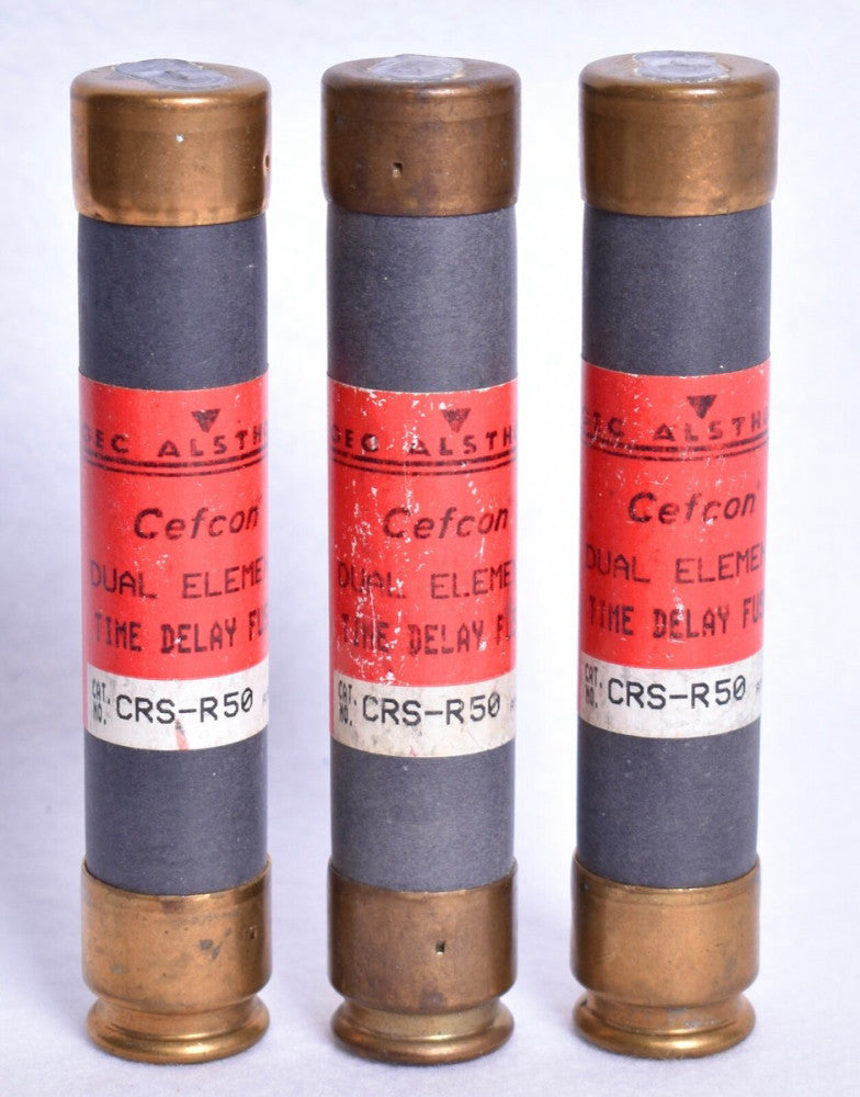 3 Count Cefcon 50A Dual Element Time Delay Fuses  CRS-R50