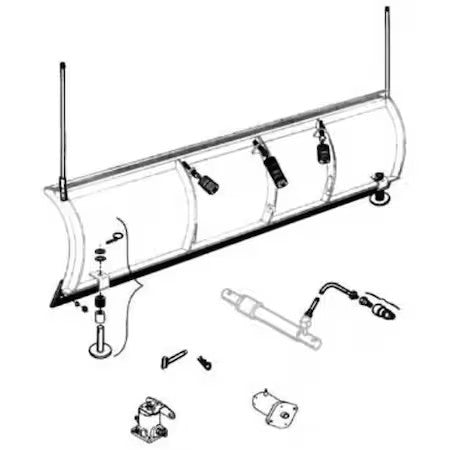 Snowplow Aftermarket Manufacturing 1308200 Blade Guide Kit, 27 In, Red