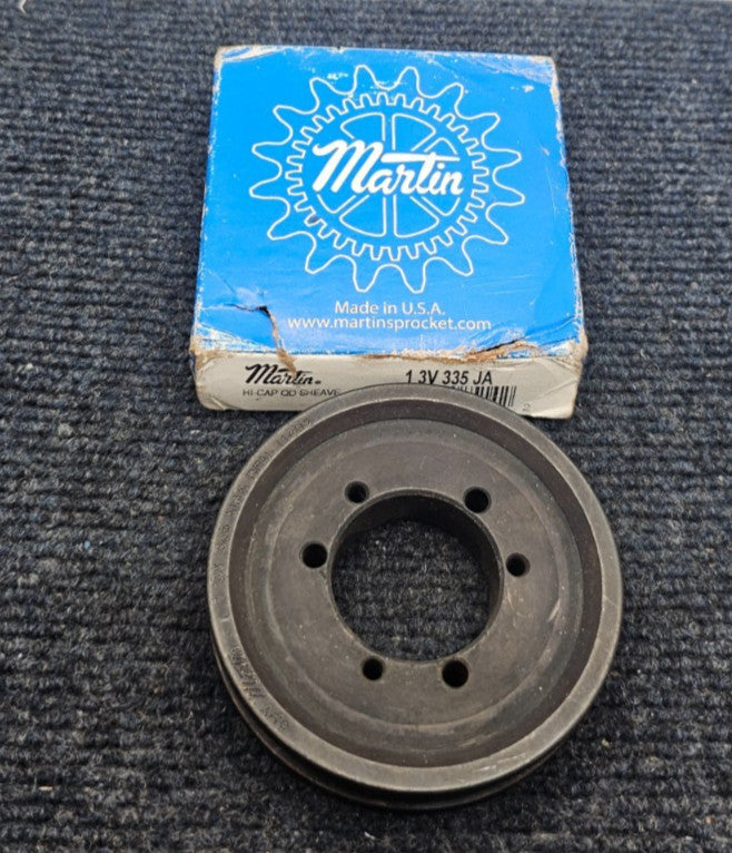 Martin 1 3V 335 JA Bushing Bore V-Belt Pulley  3.3" Pitch 3.35" OD