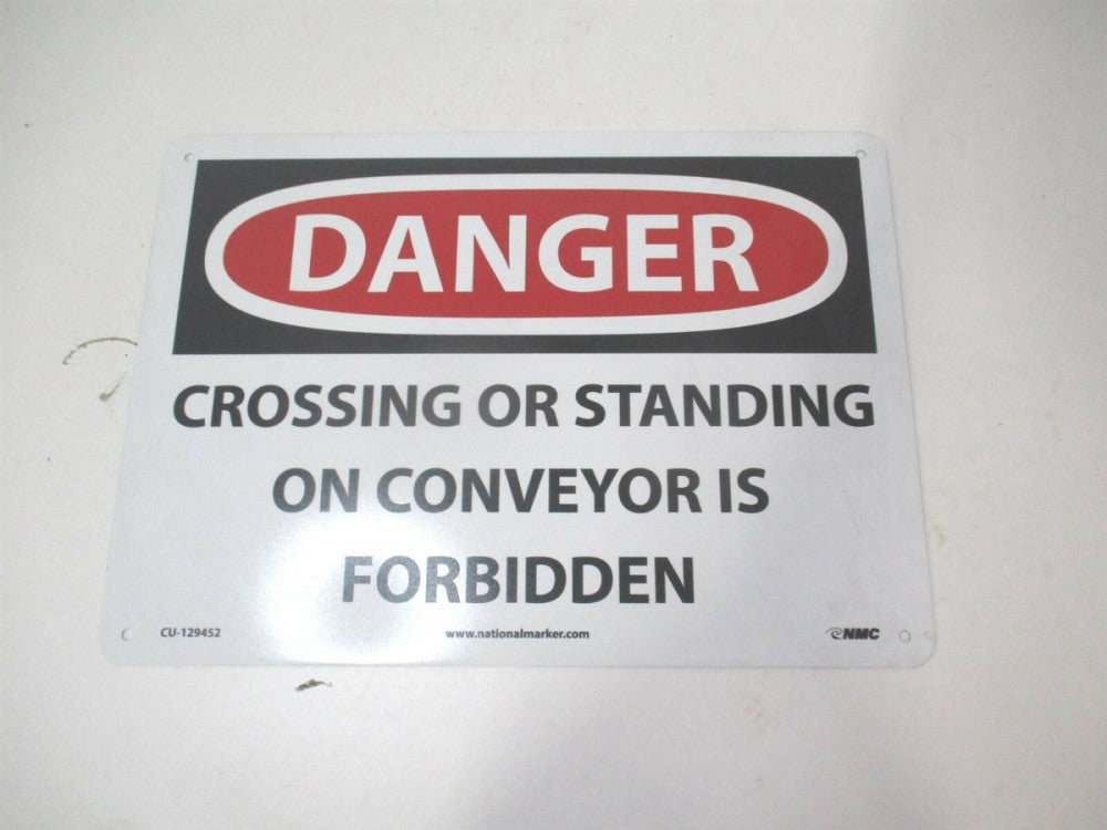 National Marker (CU-129452) 10" x 14" Danger Crossing or Standing Warning Sign 