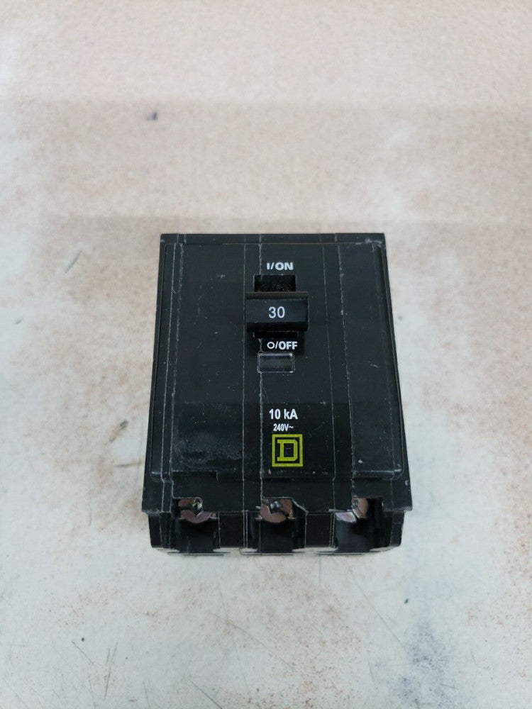 Square d QOB330 30 Amp 3 Pole 240V 10Ka Bolt On Circuit Breaker W# New take out