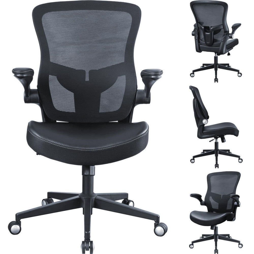 Office Chair, 400lbs Heavy Duty Ergonomic Desk Office Chair with Flip-Up Arms...