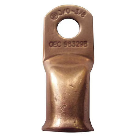Westward 23Yz05 Lug, 2/0Ga, 1/2 In, Copper, Crimp/Solder, Pk2