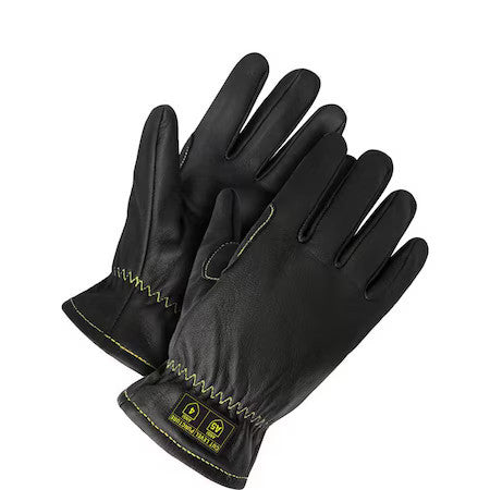 Bdg 20-1-10751-L-K Leather Gloves, Full Finger, 1 Pr