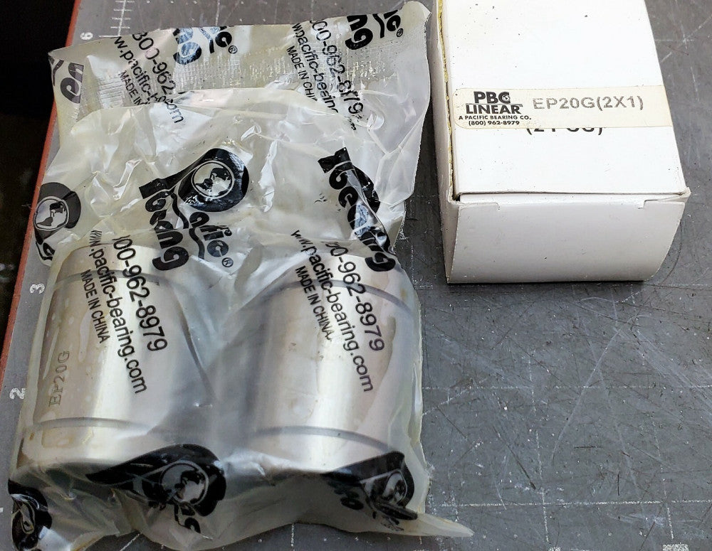 Box Of (2) EP20G Pacific PBC Linear Ball Bearing 20MM Shaft NEW [OF33]         