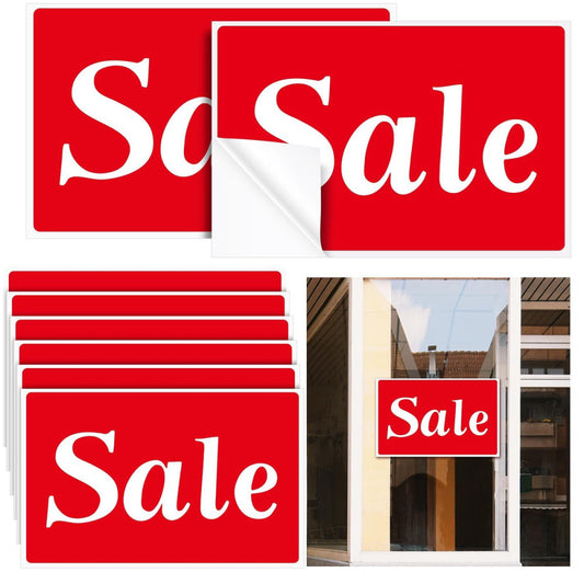 12 Pcs Sale Signs for Retail 11 x 7 Inch Waterproof Plastic Sale Display Stic...