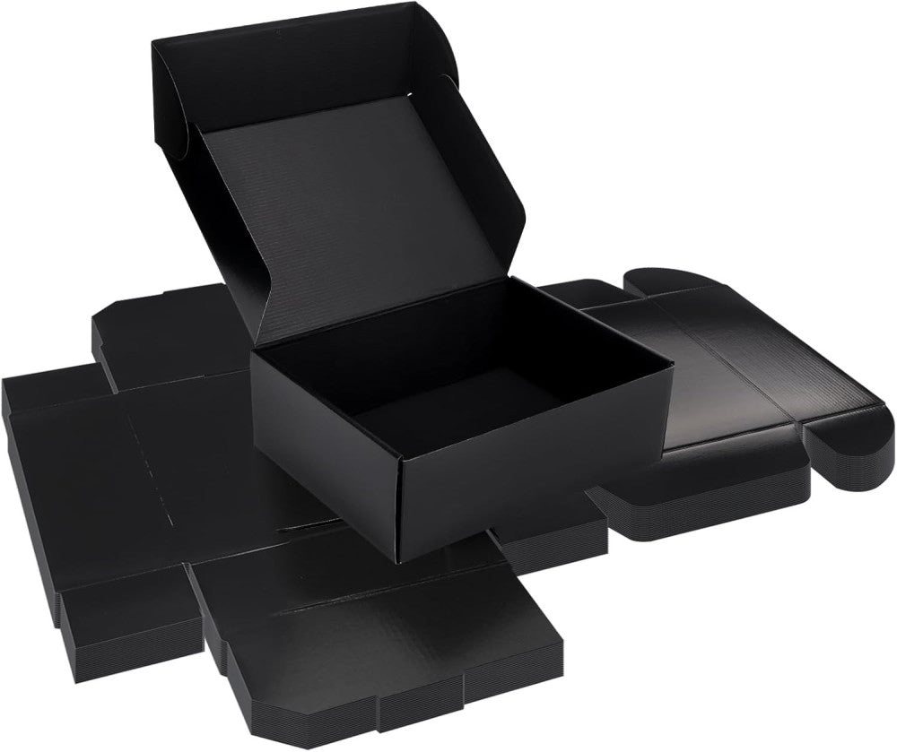 12X9X4 Black Shipping Boxes 20 Pack, Large Cardboard Mailer Boxes for Small Busi