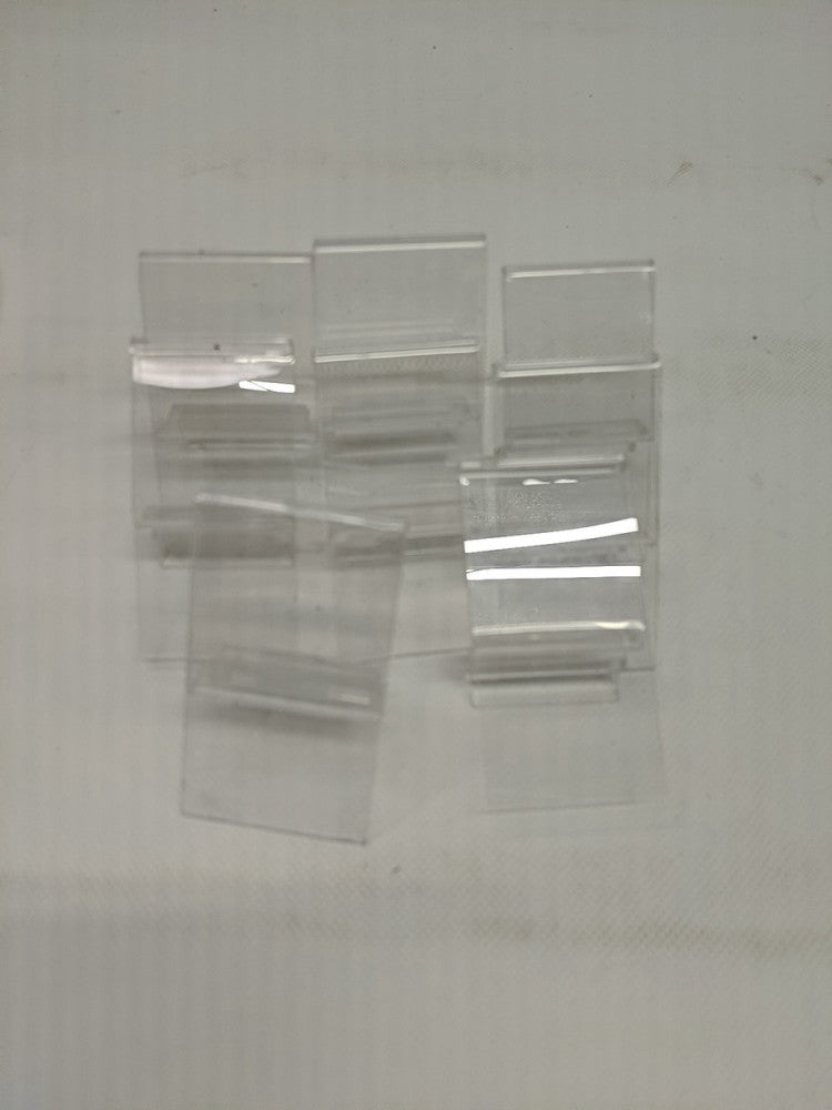 (B) Clear Acrylic 4"X2"  Retail Store Display Shelf Signs Side  Loader Set Of 8
