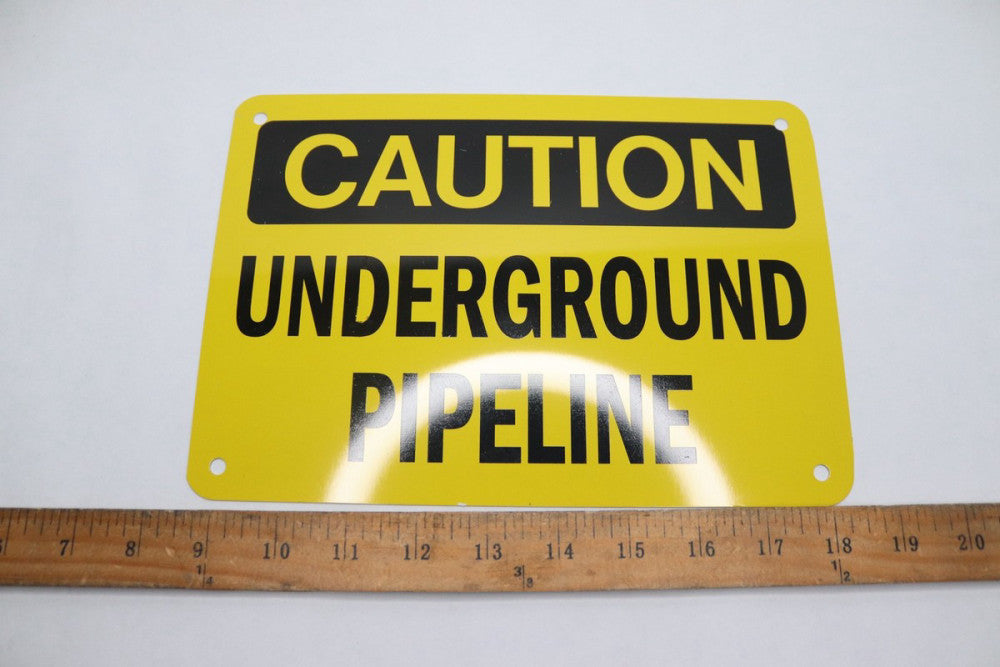 OSHA Caution Sign Underground Pipeline 7" x 10" S-1125
