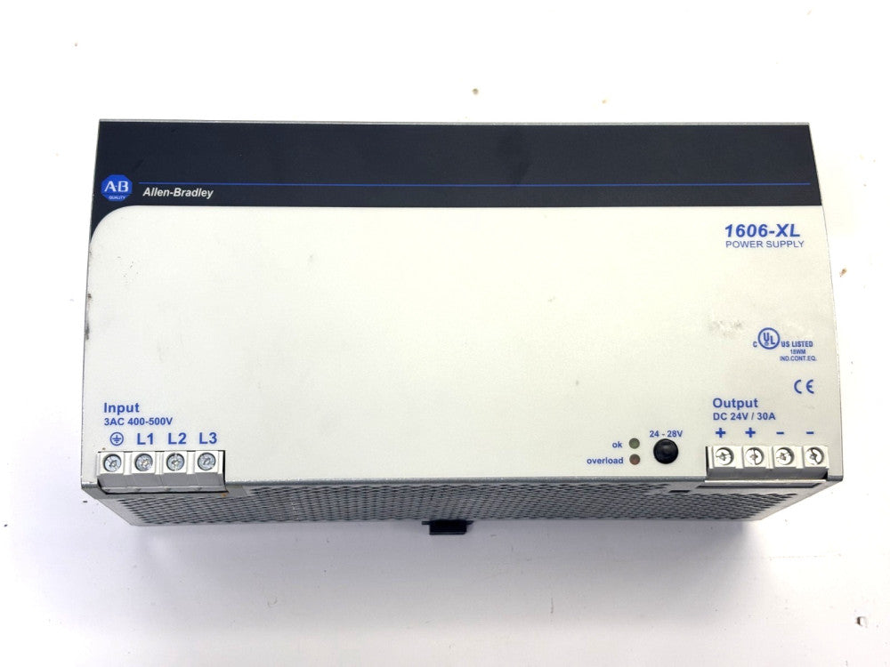 ALLEN BRADLEY POWER SUPPLY1606-XL720E-3 PH, 380/480V AC, 720 W, 24-28V DC OUTPUT