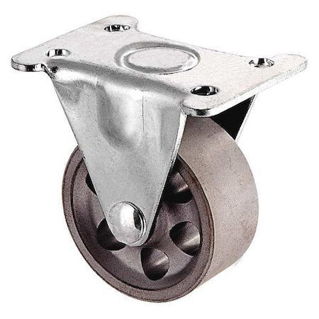Zoro Select 1Ukx7 Rigid Plate Caster,Cast Iron,2 In,125 Lb