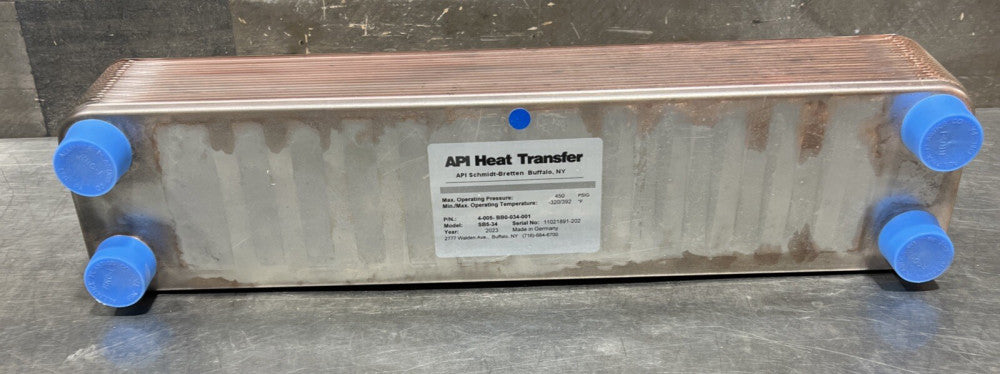 API Schmidt-Bretten Inc Brazed Plate Heat Exchanger Model SB5-34 Nos Surplus