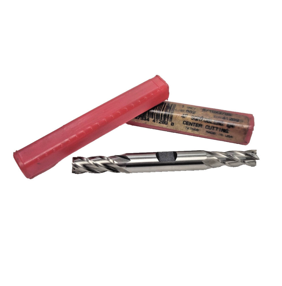 CLEVELAND DOUBLE SQUARE END MILL C41209, 4 FLUTE, 5/16" X 5/16" X 3-1/2", HSS