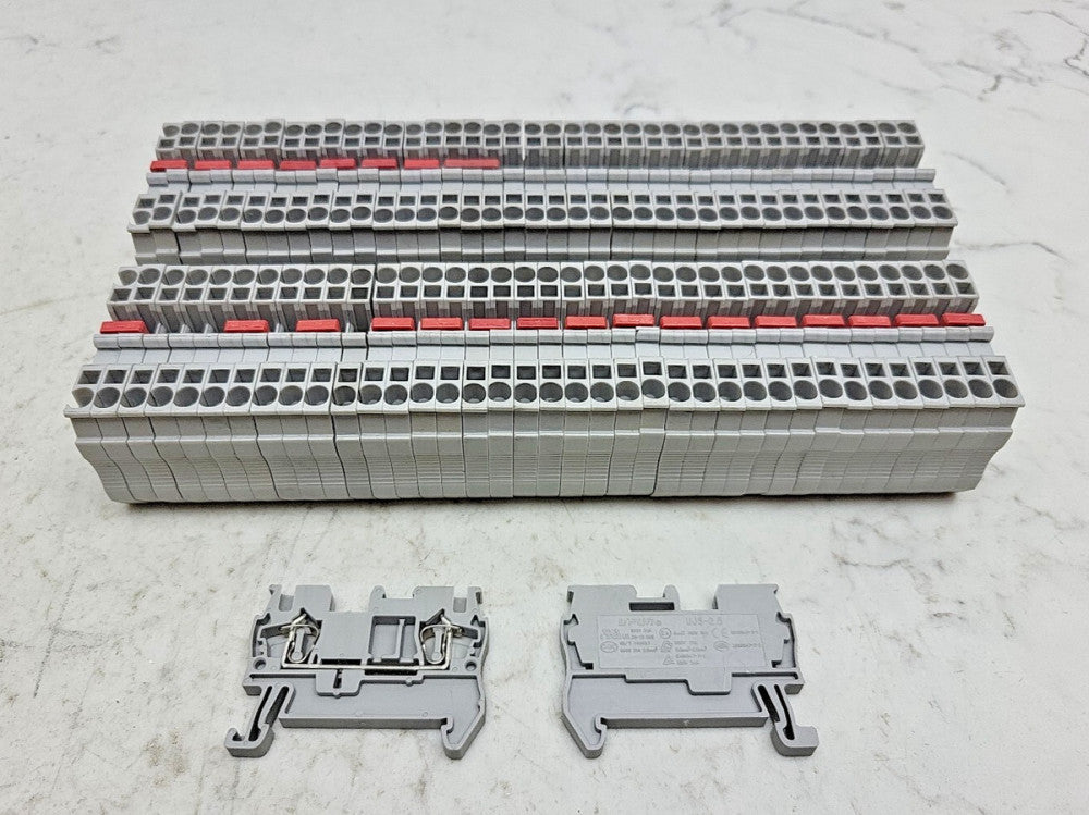 77 Pack Upun UJ5-2.5/2X2 Spring Cage Terminal Block Grey 24-12 Awg Used