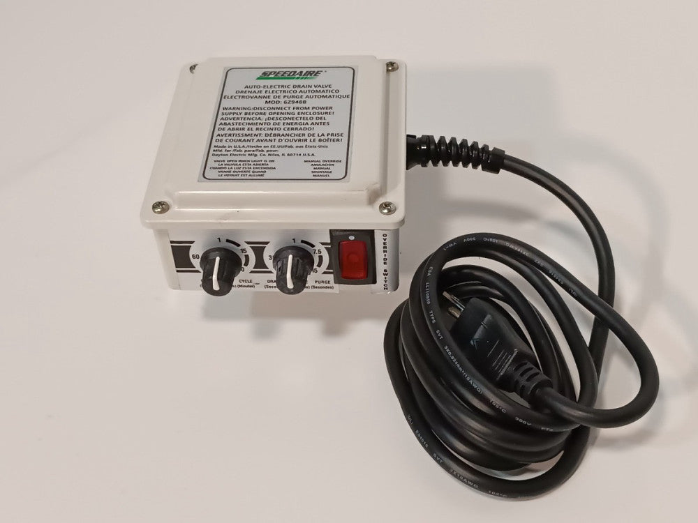 Speedaire 6Z948B Auto Timed Electric Condensate Drain Valve 4GPM 1-60 Min Timer