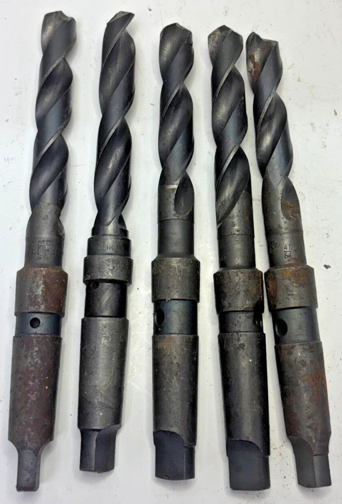 47/64" HS DRILL BIT MORSE TAPER #2 LOT OF 5 COOLANT THROUGH