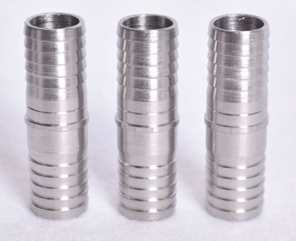 3 Count 1/2" (ID) Hose Barb Splicers Mender Round Unions Couplers Fittings