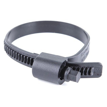 Zoro Select Pwd-13-75-Sc-Pa12-Bk Plastic Worm Drv Hose Clmp,Hex Scrw,Pk10