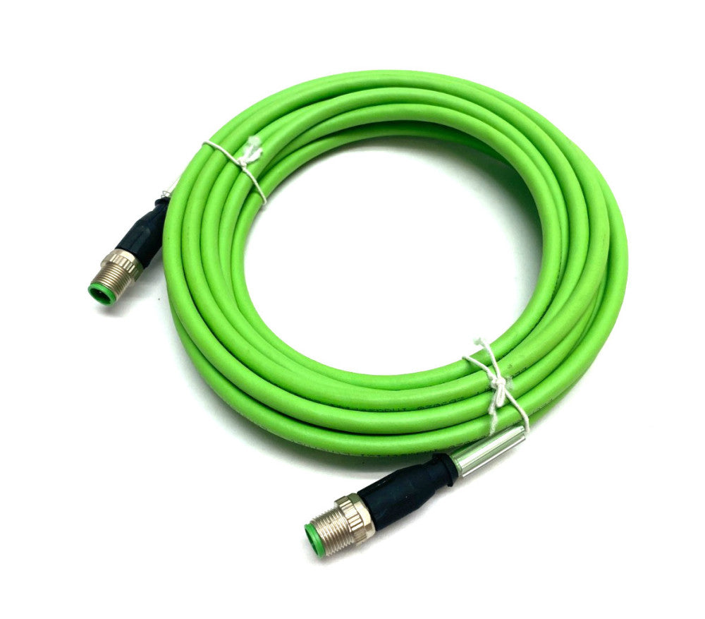 Beckhoff ZK1090-6161-0050 Double Ended EtherCAT Cable M12/M12 4-Pin 053771