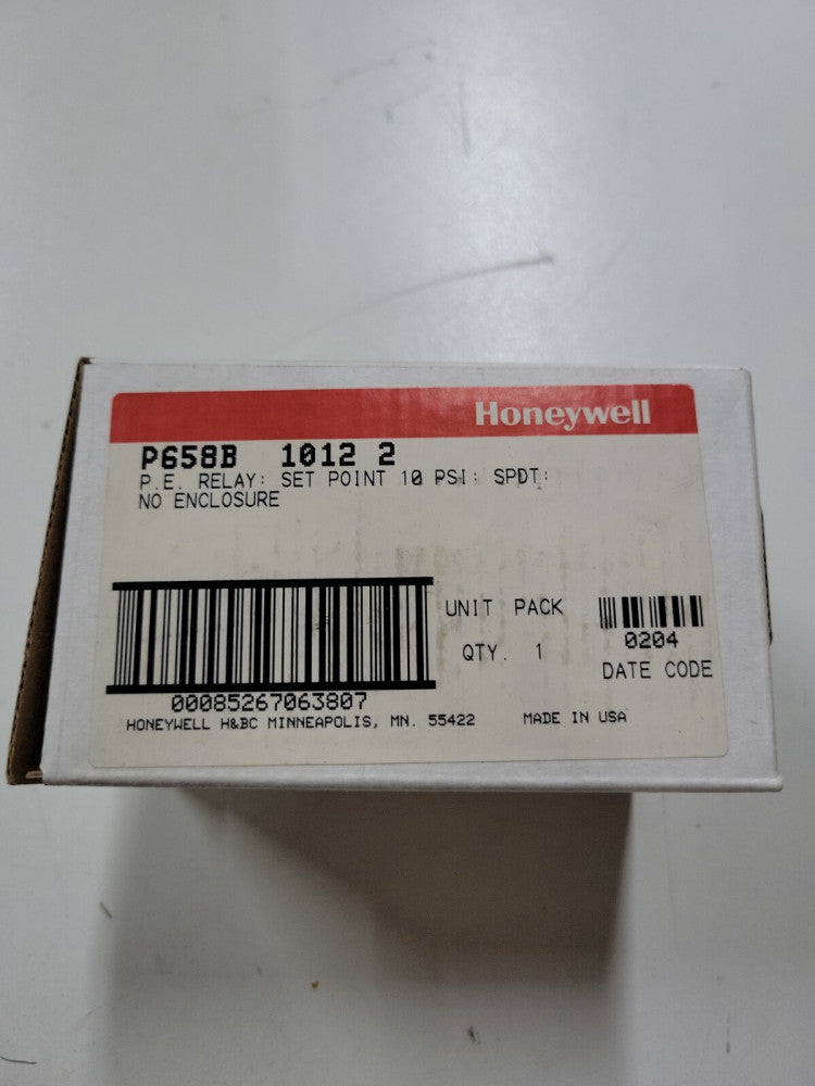 1- HONEYWELL P658E 1012 2 RELAY-10 PSI Pneumatic Electric Switch P658E10122 NEW