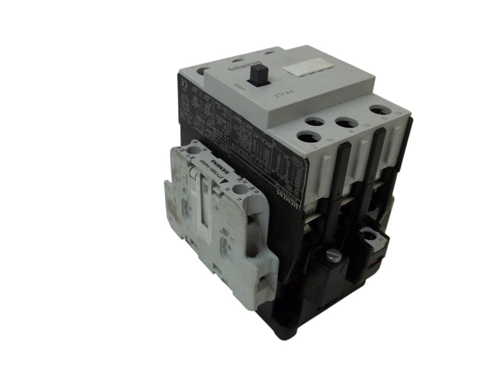 SIEMENS 3TF4422-OA WITH 3TY7561-1AA00(2) CONTACTOR 120V UNMP