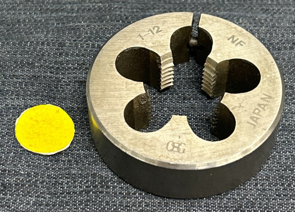 OSG HSS ADJUSTABLE ROUND SPLIT DIE  1-12 NF