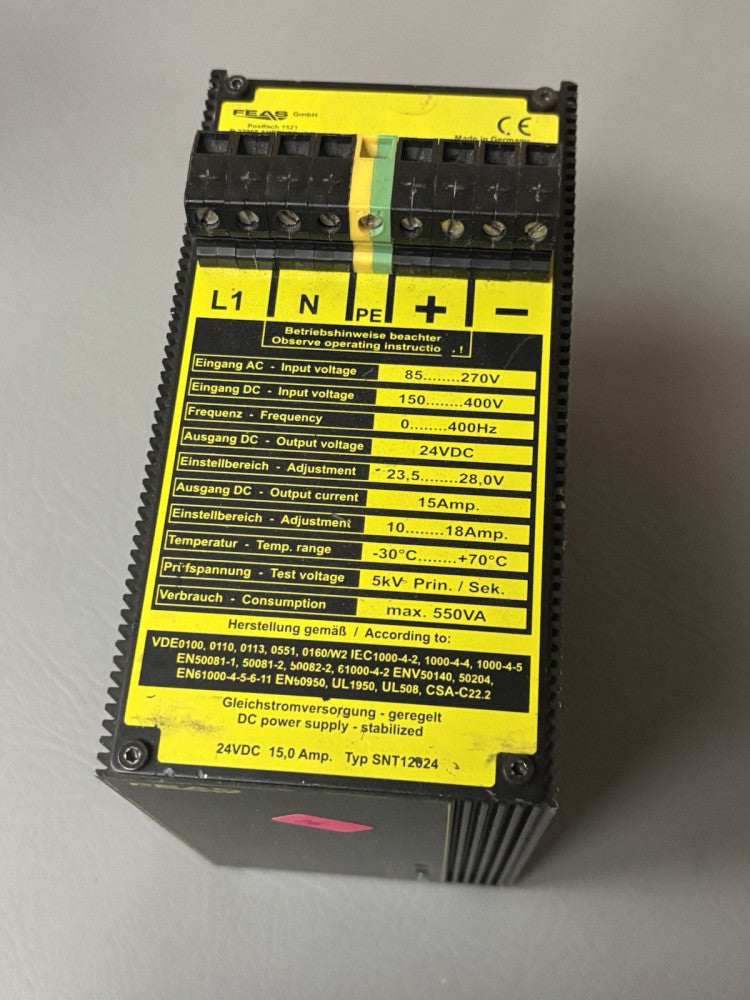 FEAS SNT12024 24VDC 15A Power Supply
