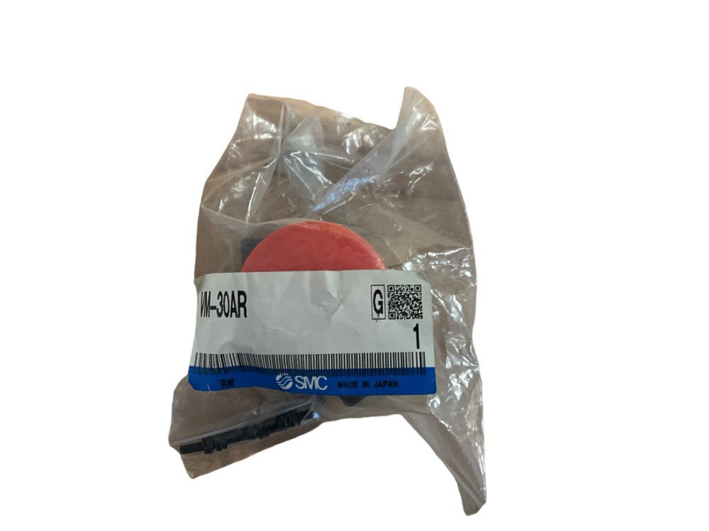 SMC VM-30AR RED MUSHROOM PUSH-BUTTON for MECHANICAL VALVE   FACTORY SEALED