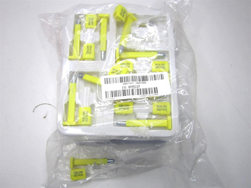 (L3000 L YELLOW50) 5/16" x 2-9/16" Yellow Bolt Seals - Pack of 50 