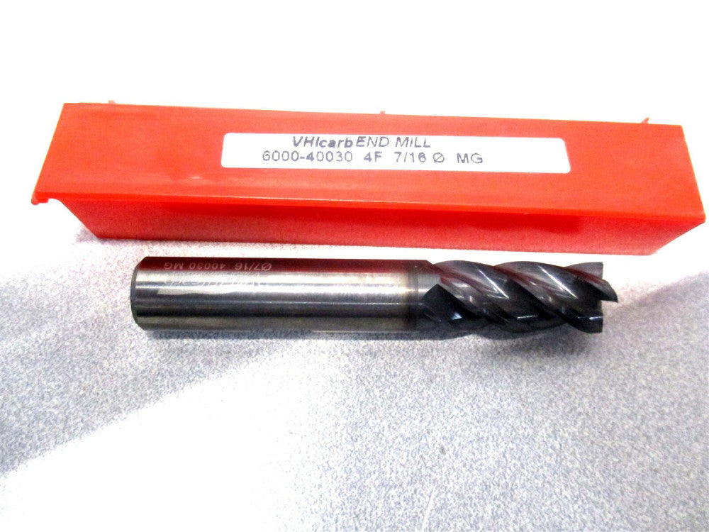 VHI Carb (6000-40030) 7/16 x 2-3/4 .020 Rad 4-Fl Carbide Corner Radius End Mill