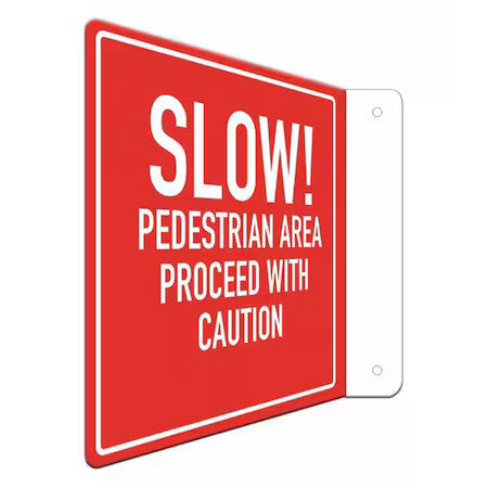 Lyle Lcfl-0039-Na_8X8 Safety Sign, 8 In H, 8 In W, Aluminum, L-Shape